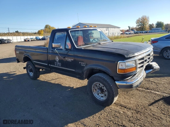 1996 Ford F-250 HD with VIN 1FTHF26F7TEA85788, listed as a Copart auction lot 77768114 with 383,611 mi miles and Salvage Title. Bid and sale history available at carsss.com. Image 4.