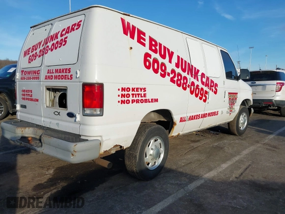 2000 Ford Econoline Cargo Commercial with VIN 1FTNE24L7YHB21192, listed as a IAAI auction lot 41470470 with 132,688 mi miles and . Bid and sale history available at carsss.com. Image 4.