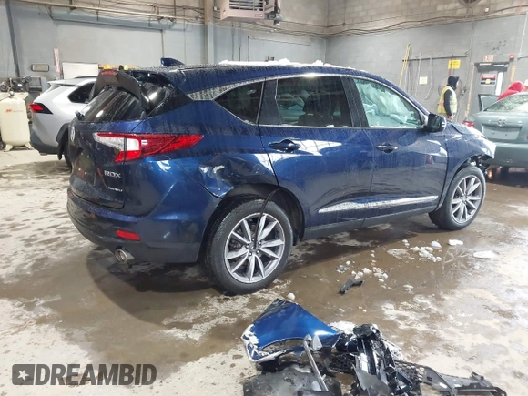 2021 Acura RDX w/Technology Package with VIN 5J8TC2H57ML007176, listed as a IAAI auction lot 41554086 with 42,335 mi miles. Bid and sale history available at carsss.com. Image 4.