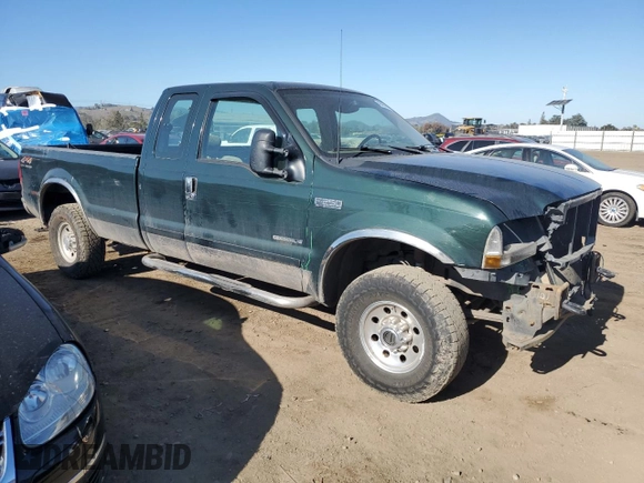 2001 Ford Super Duty F-250 XL with VIN 1FTNX21F21EB60806, listed as a Copart auction lot 42493565 with 142,977 mi miles and Salvage Title. Bid and sale history available at carsss.com. Image 4.
