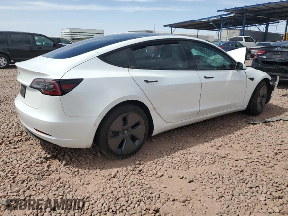 2021 Tesla Model 3 Standard Range Plus with VIN 5YJ3E1EA5MF100477, listed as a Copart auction lot 51516425 with 41,484 mi miles and Salvage Title. Bid and sale history available at carsss.com. Image 3.