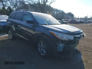 2015 Toyota Highlander Limited with VIN 5TDDKRFH3FS127361, listed as a IAAI auction lot 41346039 with Not provided miles and . Bid and sale history available at DreamBid. Image 1.