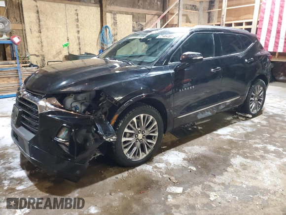 2020 Chevrolet Blazer Premier with VIN 3GNKBLRSXLS557639, listed as a Copart auction lot 44272915 with 105,201 mi miles and Clean title. Bid and sale history available at DreamBid. Image 1.