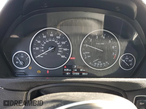 2013 BMW 3 Series 328i with VIN WBA3C1G51DNR47551, listed as a Copart auction lot 55408905 with 131,930 mi miles and Salvage Title. Bid and sale history available at DreamBid. Image 9.