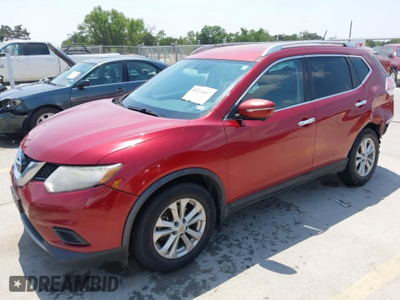 2015 Nissan Rogue SV with VIN KNMAT2MT2FP580315, listed as a IAAI auction lot 42074887 with 184,180 mi miles. Bid and sale history available at carsss.com. Image 2.