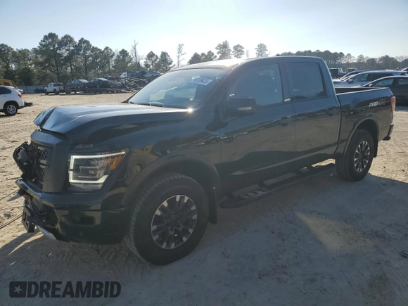 2024 Nissan Titan Pro-4X with VIN 1N6AA1ED6RN111104, listed as a Copart auction lot 46129425 with 4,903 mi miles and Salvage title. Bid and sale history available at DreamBid. Image 1.