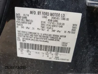 2014 Ford Edge Limited with VIN 2FMDK3KC2EBA30462, listed as a IAAI auction lot 42046199 with 134,812 mi miles. Bid and sale history available at carsss.com. Image 9.