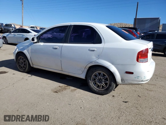 2006 Chevrolet Aveo LS with VIN KL1TD56616B542030, listed as a Copart auction lot 82115273 with 156,396 mi miles and Salvage title. Bid and sale history available at DreamBid. Image 2.