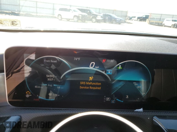 2020 Mercedes-Benz A 220 with VIN W1K3G4FBXLW044667, listed as a Copart auction lot 44079025 with 54,593 mi miles and Salvage Title. Bid and sale history available at DreamBid. Image 9.