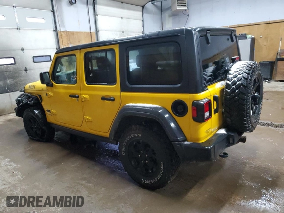 2020 Jeep Wrangler Unlimited Sport Altitude with VIN 1C4HJXDG4LW284590, listed as a Copart auction lot 84806434 with 88,887 mi miles and Salvage title. Bid and sale history available at DreamBid. Image 2.