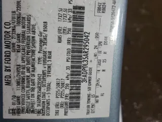 2010 Ford Fusion Hybrid with VIN 3FADP0L35AR295042, listed as a Copart auction lot 52731875 with 187,567 mi miles and Salvage Title. Bid and sale history available at carsss.com. Image 12.