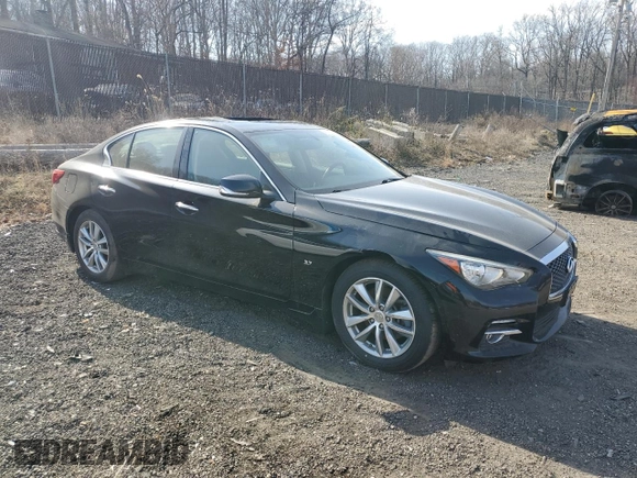 2015 Infiniti Q50 Premium with VIN JN1BV7AP0FM356550, listed as a Copart auction lot 45725045 with 27,725 mi miles and Salvage Title. Bid and sale history available at carsss.com. Image 4.