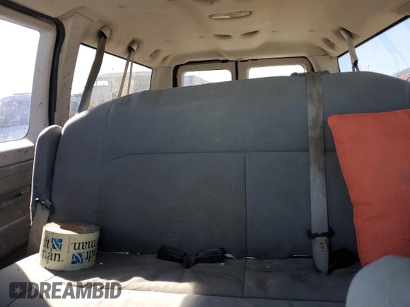 2008 Ford Econoline Passenger XL with VIN 1FMNE11L98DB45835, listed as a Copart auction lot 46355145 with 3,226,822 mi miles and Salvage title. Bid and sale history available at DreamBid. Image 10.