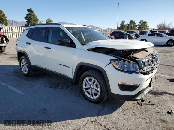 2017 Jeep Compass Sport with VIN 3C4NJCAB1HT672619, listed as a Copart auction lot 87966095 with 89,870 mi miles and Clean Title. Bid and sale history available at carsss.com. Image 4.