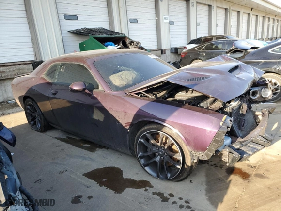 2021 Dodge Challenger R/T Scat Pack with VIN 2C3CDZFJ0MH627762, listed as a Copart auction lot 43417505 with 49,501 mi miles and Salvage Title. Bid and sale history available at carsss.com. Image 4.