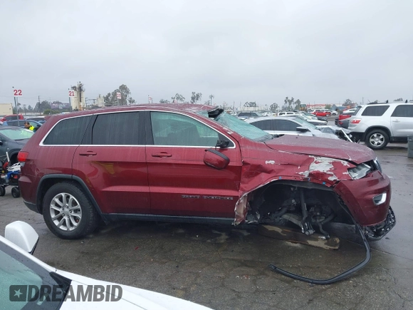 2021 Jeep Grand Cherokee Laredo X with VIN 1C4RJEAG4MC681989, listed as a IAAI auction lot 41571341 with 61,090 mi miles and . Bid and sale history available at DreamBid. Image 13.