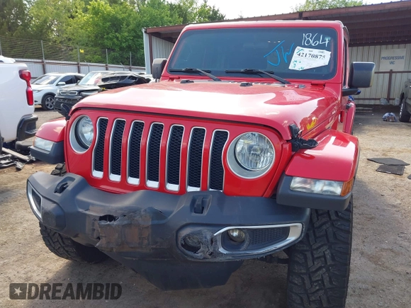 2019 Jeep Wrangler Unlimited Sahara with VIN 1C4HJXEG7KW551864, listed as a IAAI auction lot 42170875 with 115,695 mi miles and . Bid and sale history available at DreamBid. Image 6.