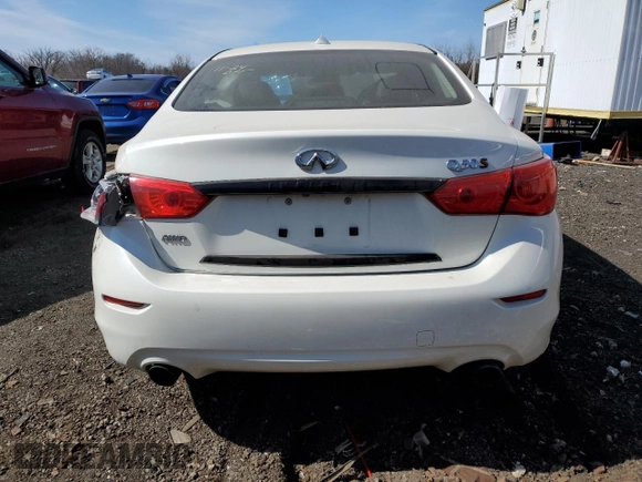 2017 Infiniti Q50 Red Sport 400 with VIN JN1FV7AR9HM870161, listed as a Copart auction lot 48852795 with 68,890 mi miles and Salvage title. Bid and sale history available at DreamBid. Image 6.