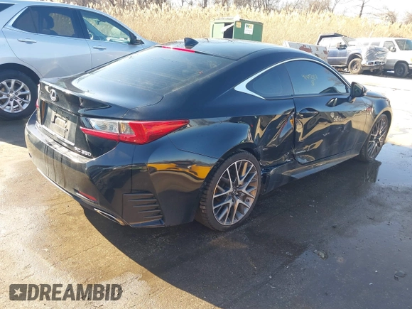 2016 Lexus RC 350 with VIN JTHHE5BC5G5012889, listed as a IAAI auction lot 41457032 with 105,620 mi miles. Bid and sale history available at carsss.com. Image 4.