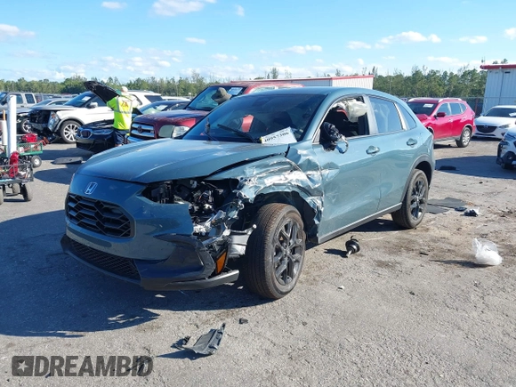 2024 Honda HR-V Sport with VIN 3CZRZ1H58RM759468, listed as a IAAI auction lot 40957306 with 13,368 mi miles. Bid and sale history available at carsss.com. Image 2.