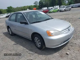 2003 Honda Civic LX z VIN 1HGES16523L031036, wystawiony jako IAAI lot #42083702 z przebiegiem 198 888 mil mil oraz . Historia ofert i sprzedaży dostępna na DreamBid. Obrazek 1.