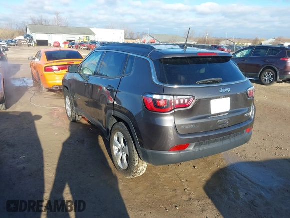 2020 Jeep Compass Latitude with VIN 3C4NJDBB3LT223939, listed as a IAAI auction lot 41832921 with 83,938 mi miles and . Bid and sale history available at DreamBid. Image 3.