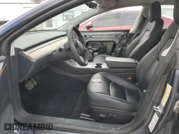 2022 Tesla Model 3 Long Range with VIN 5YJ3E1EB9NF278757, listed as a Copart auction lot 52187175 with 91,820 mi miles and Salvage Title. Bid and sale history available at DreamBid. Image 7.