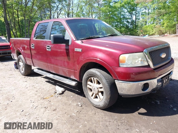 2006 Ford F-150 XLT with VIN 1FTPW14506FB81826, listed as a IAAI auction lot 42142287 with 136,768 mi miles. Bid and sale history available at carsss.com. Image 1.