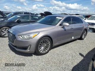 2018 Genesis G90 5.0L Ultimate with VIN KMHG54JH6JU044859, listed as a Copart auction lot 74371224 with 8,180 mi miles and Non Repairable. Bid and sale history available at carsss.com. Image 1.