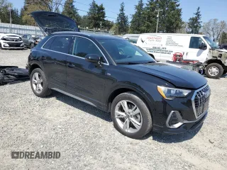 2022 Audi Q3 S line Premium with VIN WA1DECF37N1048323, listed as a Copart auction lot 53668575 with 27,493 mi miles and Salvage Title. Bid and sale history available at carsss.com. Image 4.