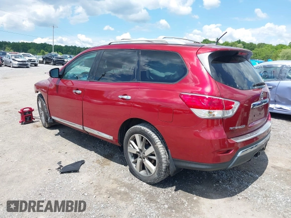 2014 Nissan Pathfinder S z VIN 5N1AR2MM1EC692144, wystawiony jako IAAI lot #42210640 z przebiegiem 128 979 mil mil oraz . Historia ofert i sprzedaży dostępna na DreamBid. Obrazek 3.