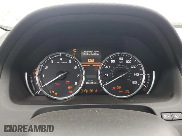 2015 Acura TLX Advance with VIN 19UUB2F79FA010350, listed as a Copart auction lot 52215895 with 82,414 mi miles and Salvage title. Bid and sale history available at DreamBid. Image 9.