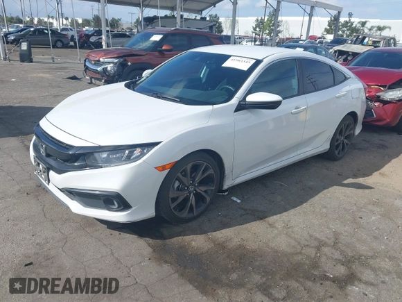 2020 Honda Civic Sedan Sport with VIN 2HGFC2F84LH600905, listed as a IAAI auction lot 41903345 with 24,455 mi miles. Bid and sale history available at carsss.com. Image 2.