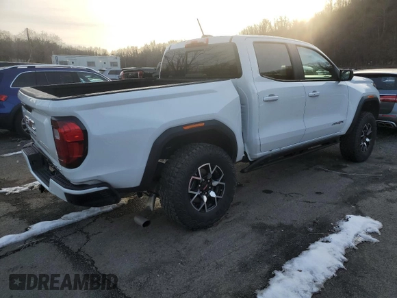 2024 GMC Canyon 4WD AT4X with VIN 1GTP6EEKXR1134879, listed as a Copart auction lot 44358345 with 12,567 mi miles and Salvage Title. Bid and sale history available at carsss.com. Image 3.