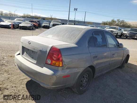 2003 Hyundai Accent GL with VIN KMHCG45C13U455449, listed as a Copart auction lot 42625285 with 0 mi miles and Salvage Title. Bid and sale history available at carsss.com. Image 3.