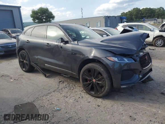 2023 Jaguar F-Pace R-Dynamic S with VIN SADCT2FU4PA714961, listed as a Copart auction lot 62012644 with 25,963 mi miles and Salvage Title. Bid and sale history available at DreamBid. Image 4.