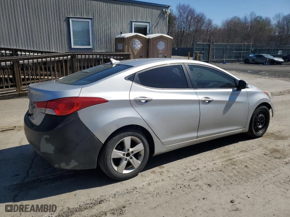 2013 Hyundai Elantra GLS PZEV with VIN 5NPDH4AE9DH261714, listed as a Copart auction lot 52478565 with 308,657 mi miles and Salvage Title. Bid and sale history available at carsss.com. Image 3.