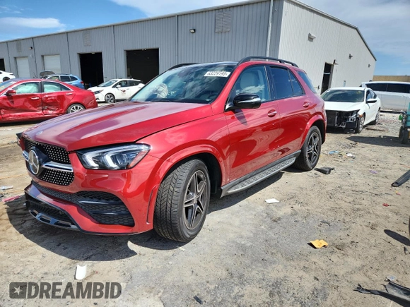 2021 Mercedes-Benz GLE 350 with VIN 4JGFB4KB6MA444697, listed as a Copart auction lot 63229195 with 58,566 mi miles and Non repairable. Bid and sale history available at DreamBid. Image 1.