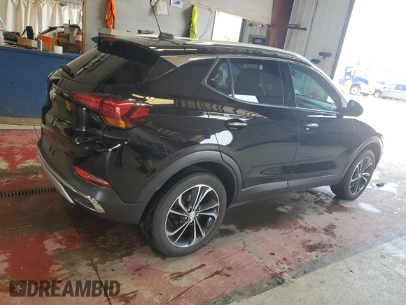 2021 Buick Encore GX Essence with VIN KL4MMGSL9MB182081, listed as a Copart auction lot 58720765 with 37,646 mi miles and Salvage title. Bid and sale history available at DreamBid. Image 3.