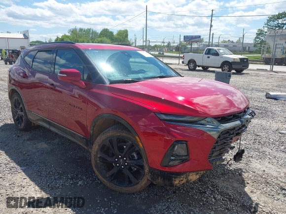 2021 Chevrolet Blazer RS z VIN 3GNKBKRS2MS579534, wystawiony jako IAAI lot #42207795 z przebiegiem 55 716 mil mil oraz . Historia ofert i sprzedaży dostępna na DreamBid. Obrazek 1.