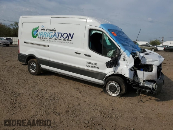 2023 Ford Transit Cargo with VIN 1FTBR1C86PKA83003, listed as a Copart auction lot 51015344 with Not Provided miles and Salvage Title. Bid and sale history available at DreamBid. Image 4.