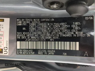 2006 Lexus GX 470 z VIN JTJBT20X360112578, wystawiony jako Copart lot #55975505 z przebiegiem 320 316 mil mil oraz Szkoda całkowita • Salvage title. Historia ofert i sprzedaży dostępna na DreamBid. Obrazek 13.