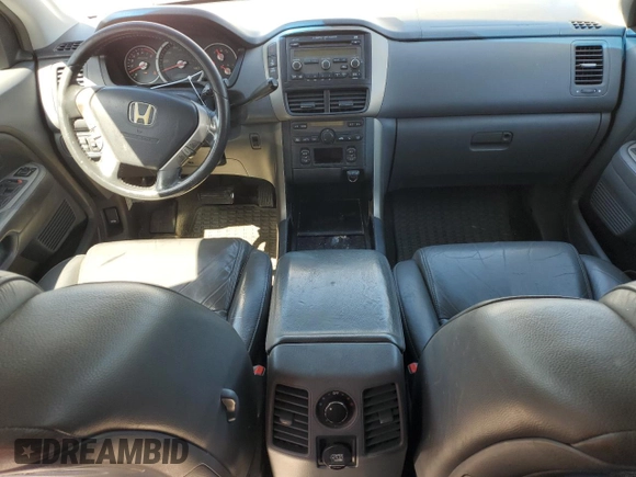 2006 Honda Pilot EX-L with VIN 2HKYF18546H512704, listed as a Copart auction lot 53295185 with 218,307 mi miles and Salvage Title. Bid and sale history available at DreamBid. Image 8.