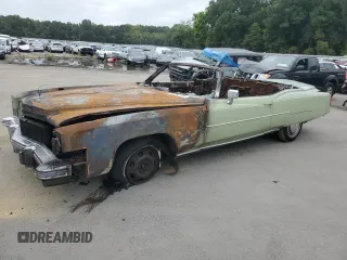 1974 Cadillac Eldorado z VIN 6L67S4Q411205, wystawiony jako Copart lot #70333384 z przebiegiem Nie podano mil oraz Szkoda całkowita • Salvage title. Historia ofert i sprzedaży dostępna na DreamBid. Obrazek 1.