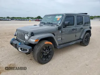 2022 Jeep Wrangler Unlimited Sahara with VIN 1C4JJXP66NW153071, listed as a Copart auction lot 64130135 with Not provided miles and Salvage title. Bid and sale history available at DreamBid. Image 1.