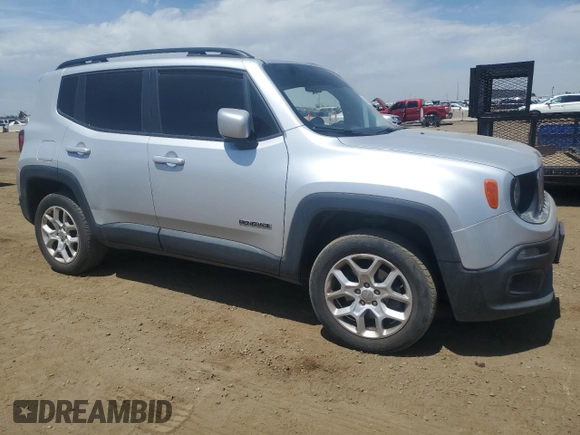 2017 Jeep Renegade Altitude with VIN ZACCJBBB5HPF33696, listed as a Copart auction lot 58428425 with 109,230 mi miles and Salvage title. Bid and sale history available at DreamBid. Image 4.