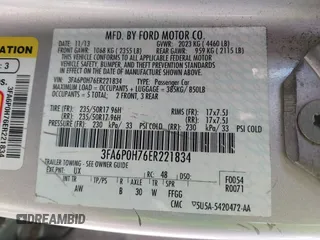 2014 Ford Fusion SE with VIN 3FA6P0H76ER221834, listed as a IAAI auction lot 42079191 with 167,080 mi miles and . Bid and sale history available at carsss.com. Image 9.