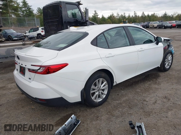 2025 Toyota Camry LE с VIN 4T1DBADK5SU522109, выставлен на аукционе IAAI как лот 42220850 с пробегом 298 миль миль и . История ставок и продаж доступна на DreamBid. Изображение 4.