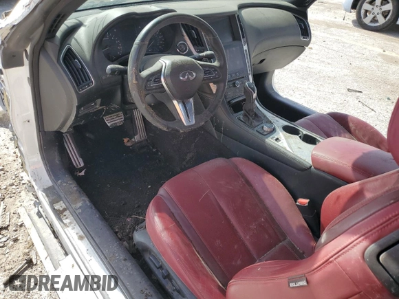 2017 Infiniti Q60 Red Sport 400 with VIN JN1FV7EL2HM700875, listed as a Copart auction lot 47393185 with Not provided miles and Salvage title. Bid and sale history available at DreamBid. Image 8.