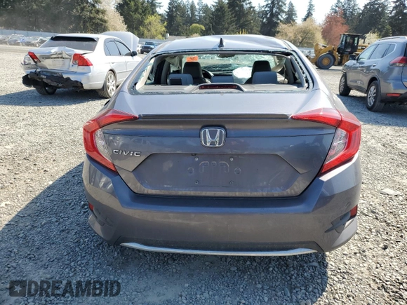 2021 Honda Civic Sedan EX with VIN 19XFC1F38ME202543, listed as a Copart auction lot 54359815 with 37,927 mi miles and Clean Title. Bid and sale history available at carsss.com. Image 6.